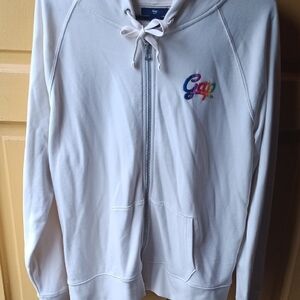 GAP Cream Hoodie with Multicolor Logo